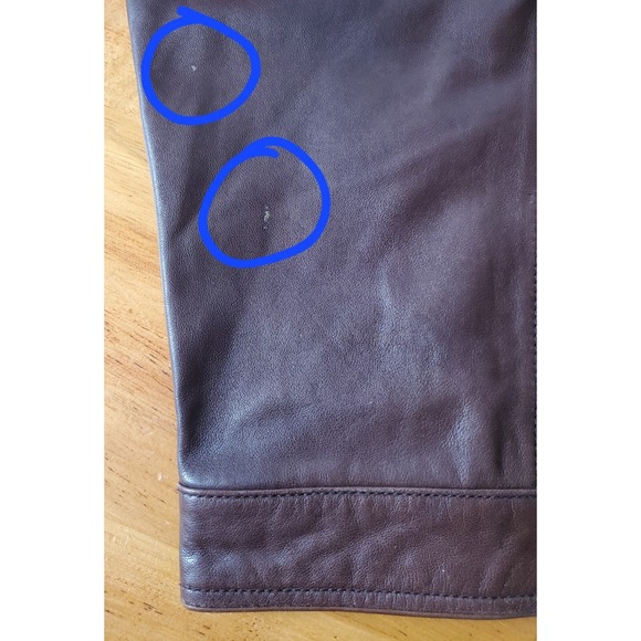 Orvis Sporting Traditions Men's Large Brown Leather Bomber Jacket Buttery Soft - Picture 7 of 12